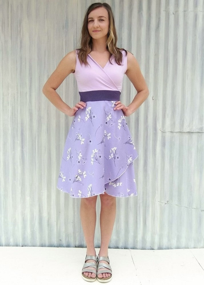 Lavender Wrap Dress (Custom Made)